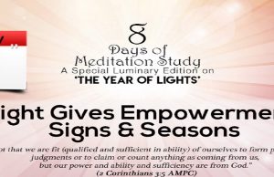 Day 3-Light Gives Empowerment, Signs & Seasons