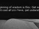 Wisdom Is Your Capital