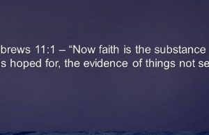 Faith Doesn’t Wait!