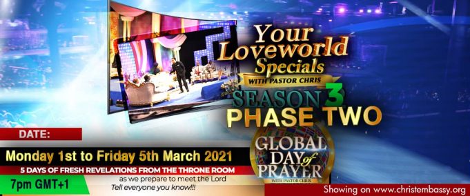 Your Loveworld Specials Season 3 Phase 2 With Pastor Chris