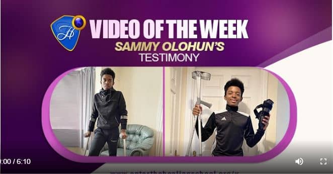 Fractured leg healed -Sammy’s inspiring testimony
