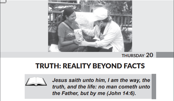 Thursday 20th July, Today’s Article: Truth: Reality Beyond Facts