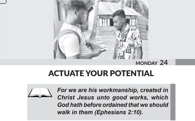 Monday 24th July, Today’s Article: Actuate Your Potential