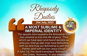 Friday 21st July, Today’s Article: A Most Sublime And Imperial Identity