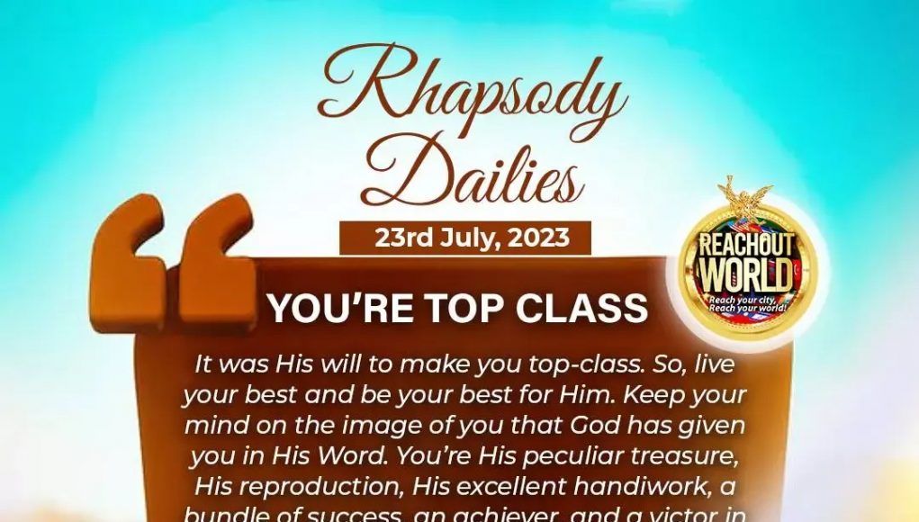 Sunday 23rd July, Today’s Article: You’re Top Class